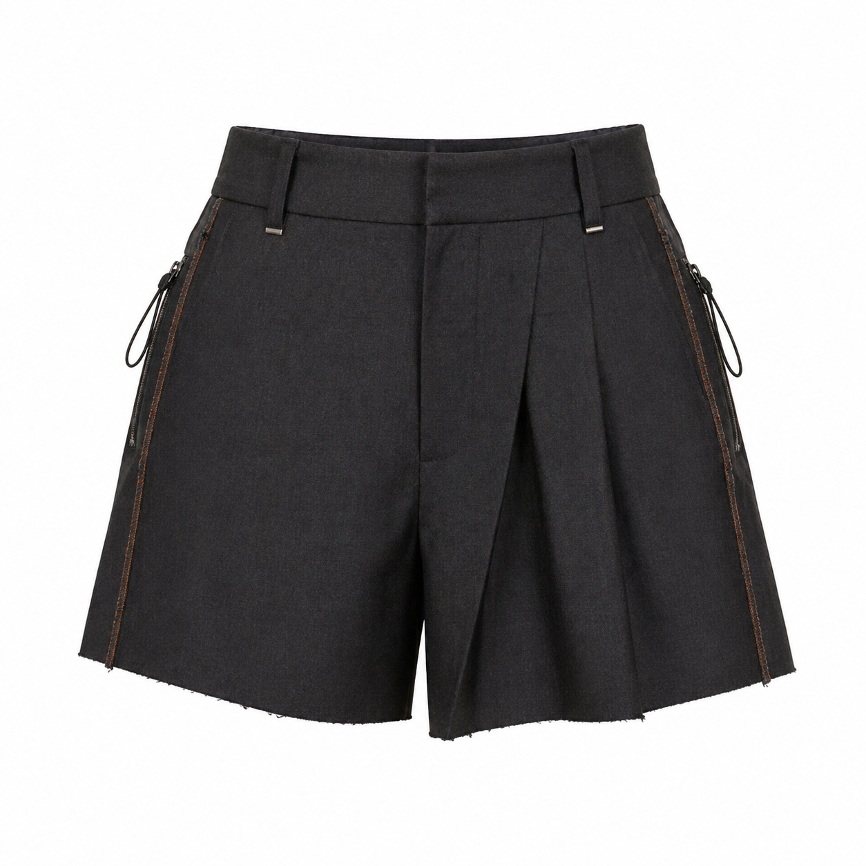 Asymmetric Pleat Deconstruction Short