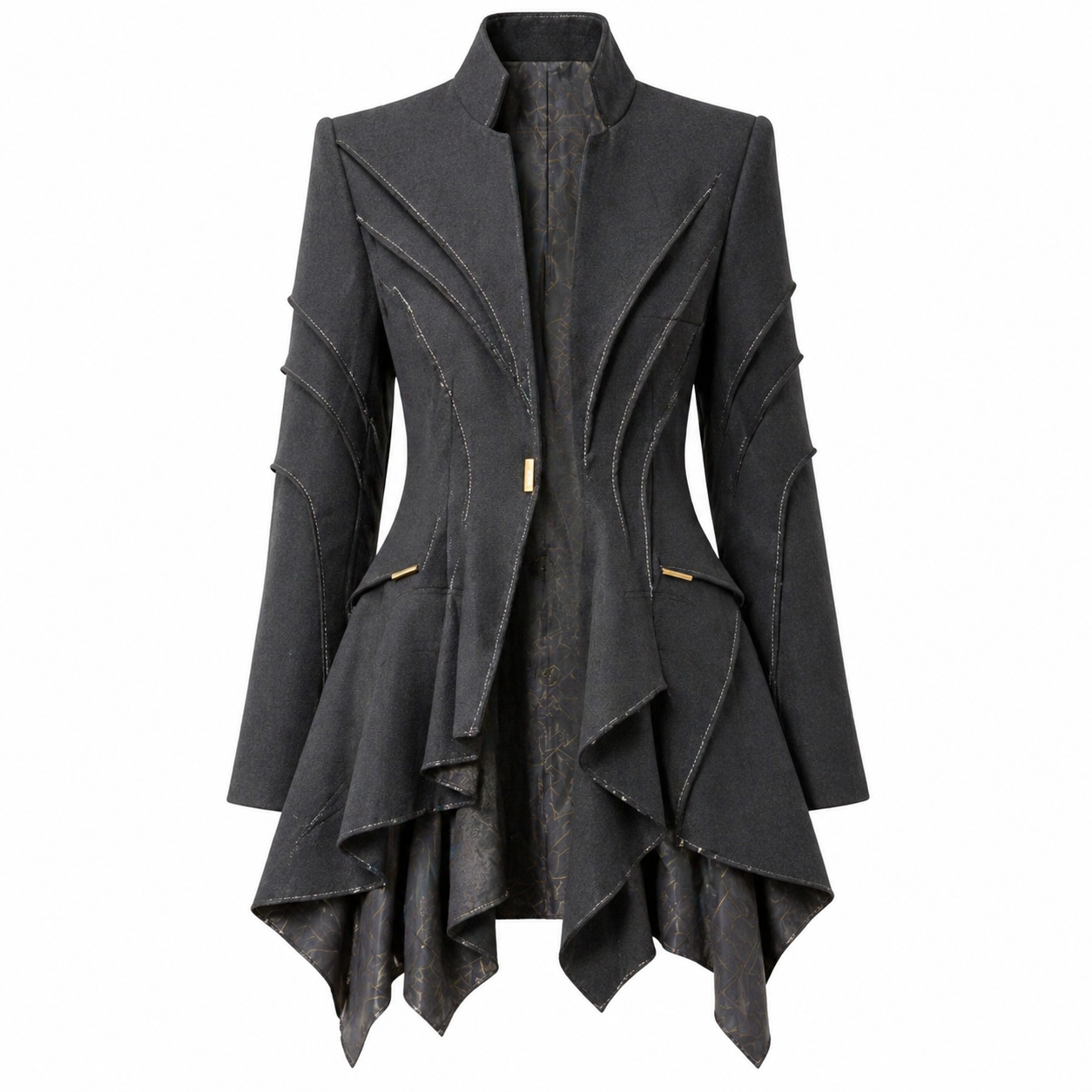 Cascade Slash Architectural Deconstruction Jacket